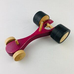KinderKram Wood Rubber Band Propelled Racecar Fun Vintage Kids Toy